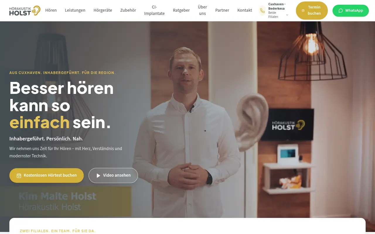 Startseite von Hörakustik Holst