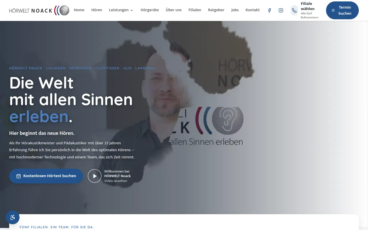 Startseite von Hörwelt Noack
